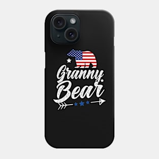 Granny Bear Patriotic Flag Matching 4th Of July Phone Case