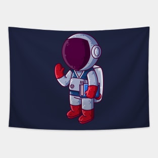 Cute Astronaut Student Cartoon Tapestry