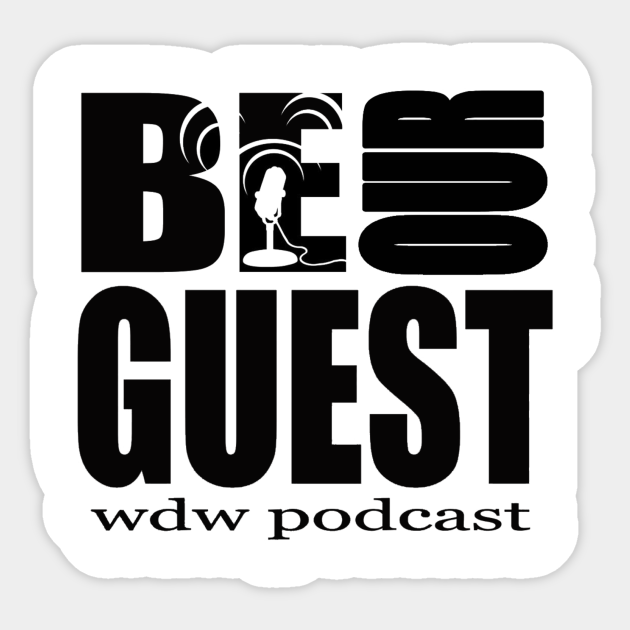 Be Our Guest Podcast Logo Black Disney Sticker Teepublic Be Our Guest Podcast Logo Black Disney Sticker Teepublic