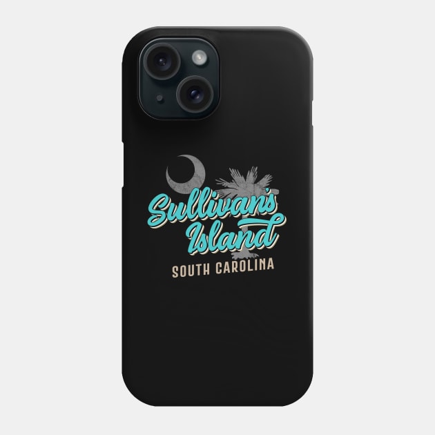 Sullivans Island South Carolina Vintage Script Palmetto Phone Case by TGKelly