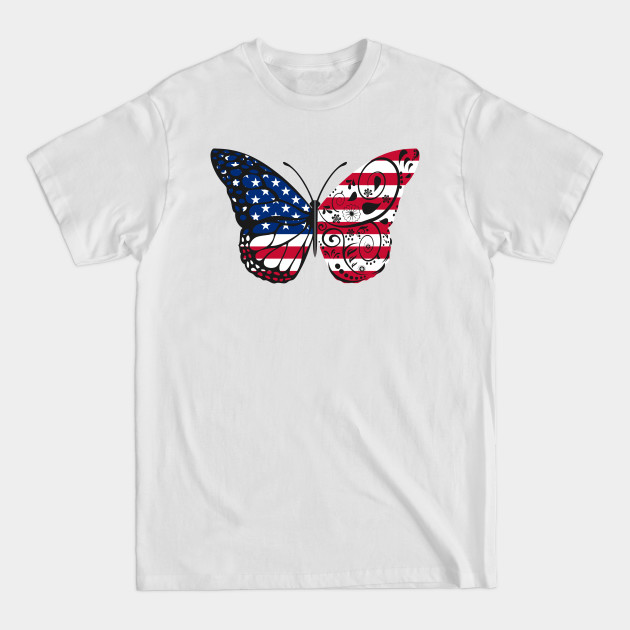 Discover United states - USA Flag Patriotic Butterfly Design - United States Flag - T-Shirt