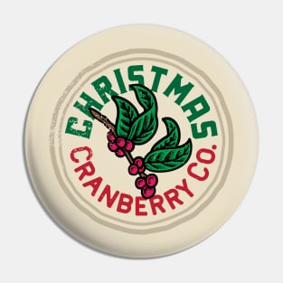 Christmas Cranberry Co Badge Pin