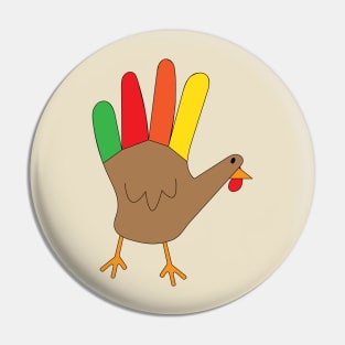 Hand Turkey Pin