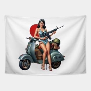 Scooter Girl Tapestry