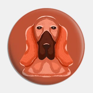 Bloodhound dog Pin