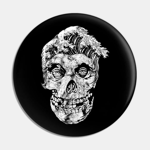 Skull Head Waves Pin by FUMANTO