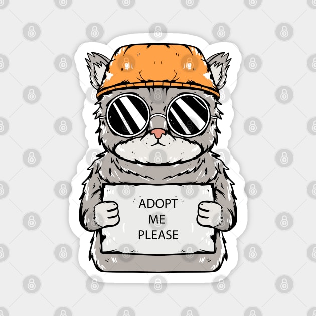 cat adopt me please Magnet by Mako Design 