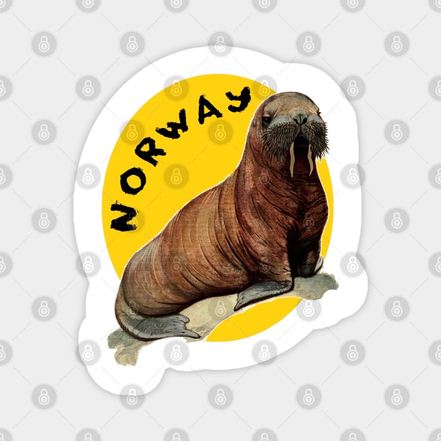 Norwegian Walrus - Goddess Freya Magnet by Marccelus