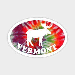 Tie Dye Vermont Moose Hippe Magnet