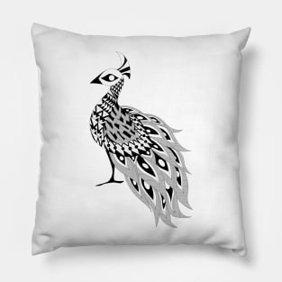 pavo real the royal peacock ecopop in mexican totonac wild pattern art Pillow