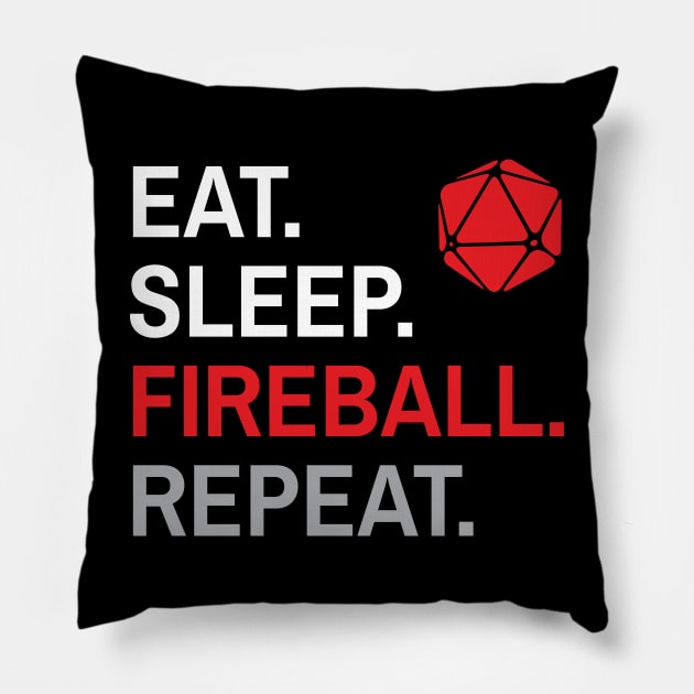 D&D Wizard Fireball Pillow by Sunburst