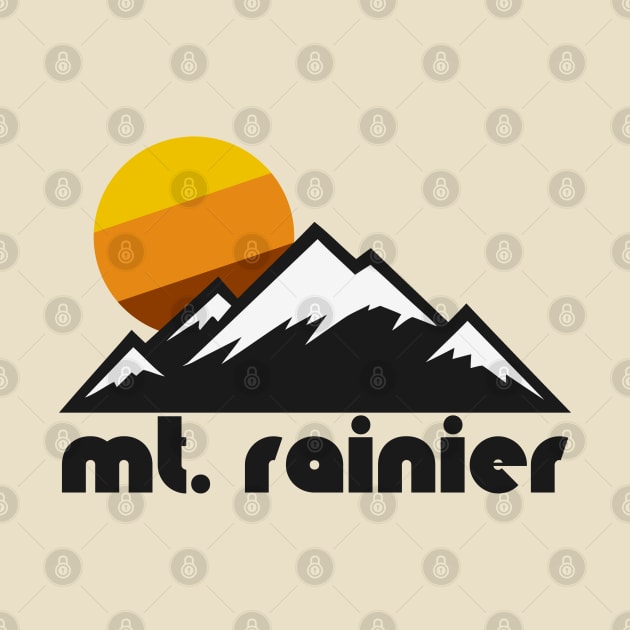 Retro Mt Rainier ))(( Tourist Souvenir Travel Washington Design by darklordpug