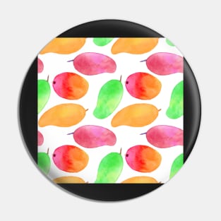 Bright watercolor mangoes Pin