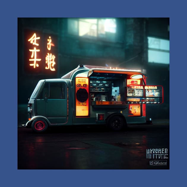 Cyberpunk Tokyo Ramen Food Truck by Grassroots Green