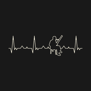 Oboe Playing. Heart. Love. EKG. Pulse. Beat. T-Shirt