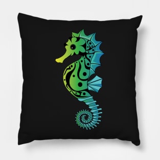 Vibrant Seahorse Pillow