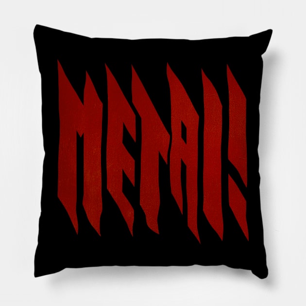 Metalfont Pillow by Kaijester