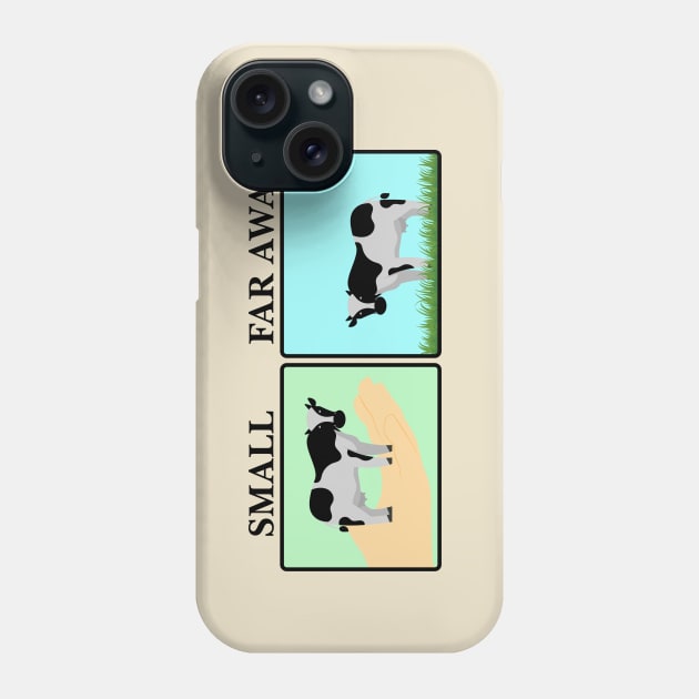 Small and Far Away Cows Phone Case by Meta Cortex