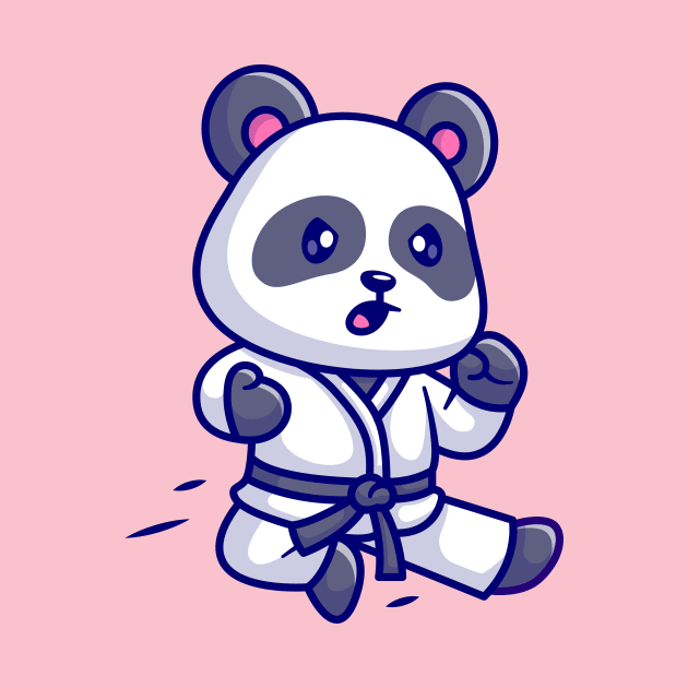 Cute Panda Karate Cartoon by Catalyst Labs