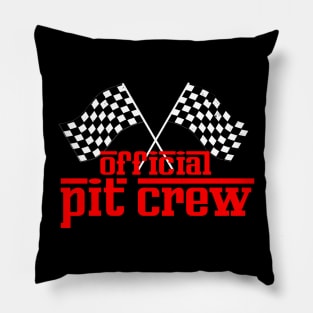 Pit Crew Race Car Party Car Racing Checkered Flag Racing, Tuner Mechanic Car Lover Enthusiast Gift Idea Pillow