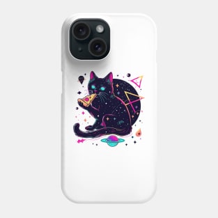 Space Cat with Pizza Phone Case