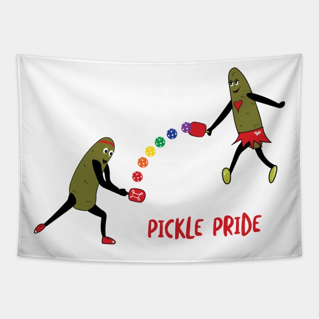 Pickleball Pickle Pride Tapestry by whyitsme