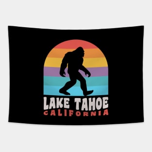 Lake Tahoe Bigfoot Sasquatch California Retro Tapestry