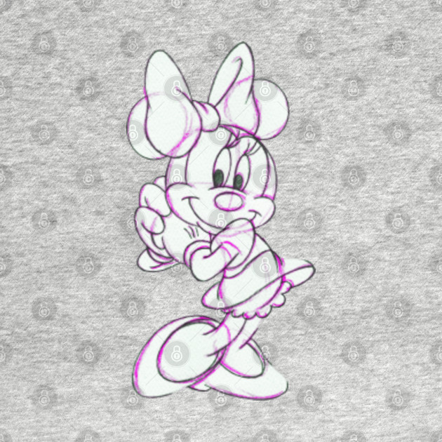 Minnie Mouse Sketch Minnie Mouse Crewneck Sweatshirt Teepublic