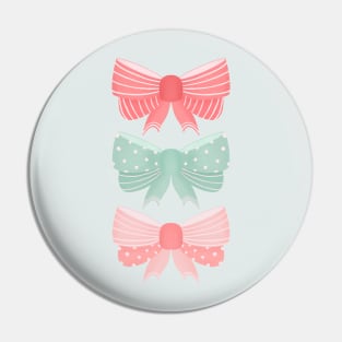 Mint and pink coquette bows Pin