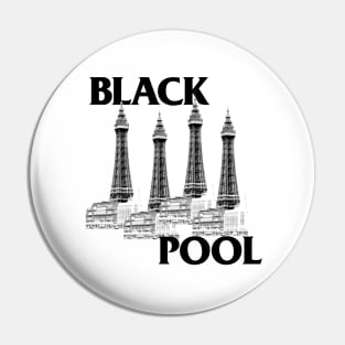 Blackpool / Black Flag Parody Tribute Design Pin