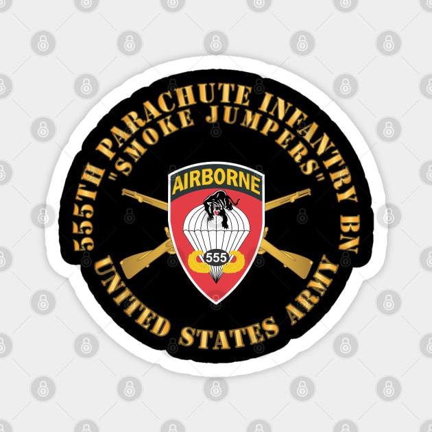 555th Infantry Parachute Bn SSI - Smoke Jumpers w Br X 300 Magnet by twix123844