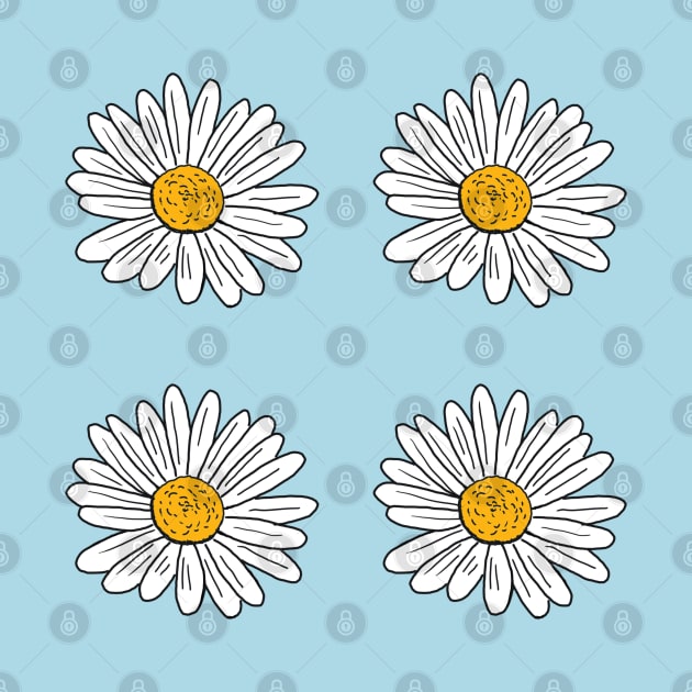 White Daisy Doodle Pack by NatureGlow