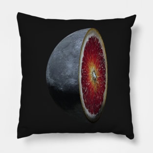 Blood Orange Moon. Luna Fruit Pillow