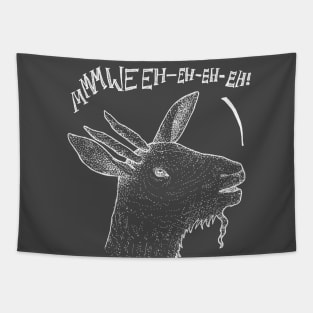 Ghost Goat - chalkboard style, spooky, funny stuff Tapestry