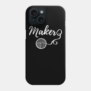 Maker Crafts Typography Print {Dark} Phone Case