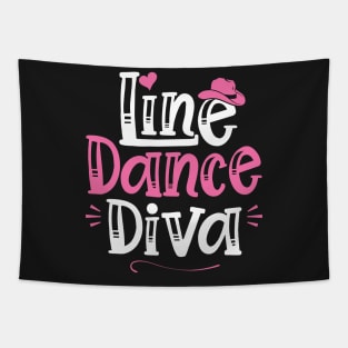 Line Dance Diva - Western Country Dancing print Tapestry