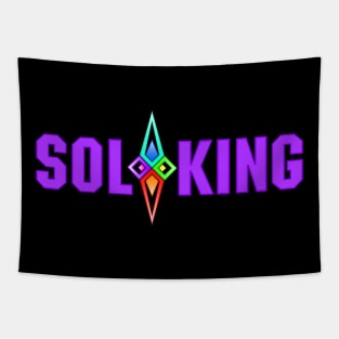 SOL KING LOGO - PURPLE TEXT Tapestry