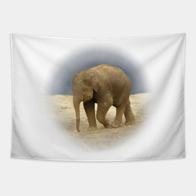 Baby elephant Tapestry by Guardi