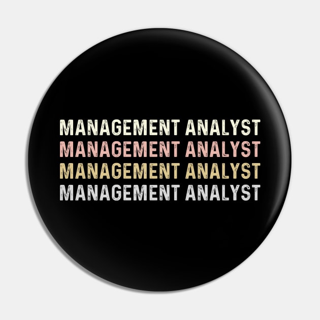 Funny Job Title Worker Management Analyst Pin by Printopedy
