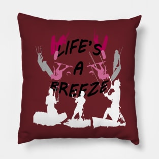 Lifes A Breeze For Kitesurfers Casual Pun For Kitesurfers Pillow