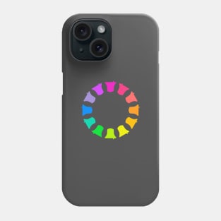 Bell Ringing - RAINBOW BELLS - Circle Phone Case