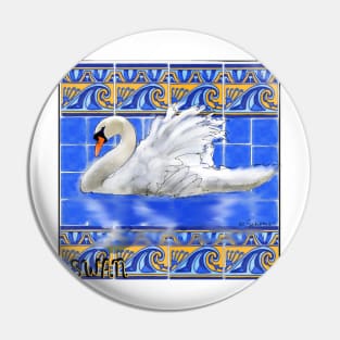 Talavera Swan Pin