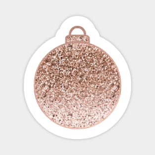 Rose gold Christmas bauble III Magnet