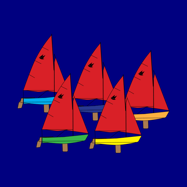 Mirror Dinghy Sailboats Racing by CHBB