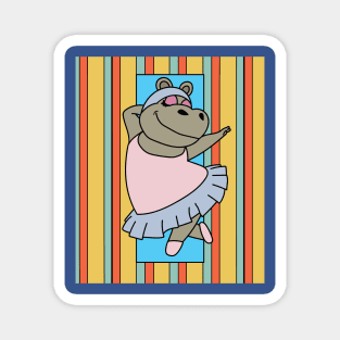 Dancing Ballerina Ballet Hippopotamus Magnet