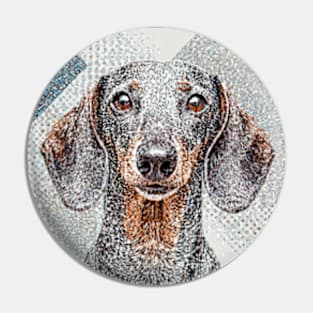 Dog Portrait - Dachshund Pin