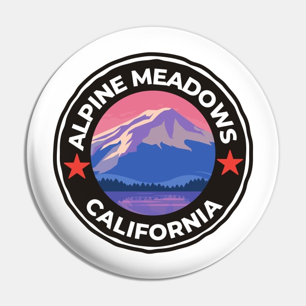 Alpine Meadows Ski Snowboard Mountain California Yosemite - Travel Pin by Famgift