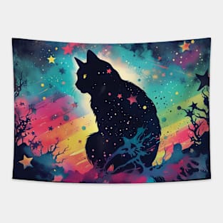 cat vintage Tapestry