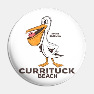 Currituck Beach, NC Summertime Vacationing Pelican & Fish Pin