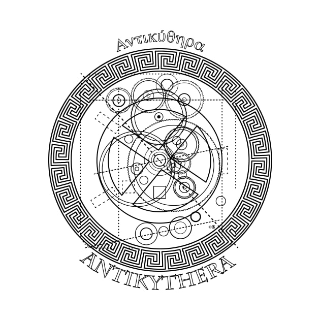 Antikythera Mechanism Drawing by cartogram